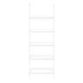 White Metal Five Tier Bookcase - 72-inch