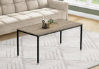 Taupe and Black Metal Coffee Table - 40-inch