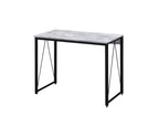 Antiqued White and Black Writing Desk - 35-inch