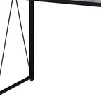 Antiqued White and Black Writing Desk - 35-inch