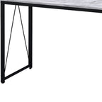 Antiqued White and Black Writing Desk - 35-inch