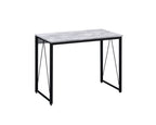 Antiqued White and Black Writing Desk - 35-inch
