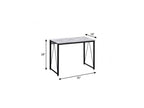 Antiqued White and Black Writing Desk - 35-inch