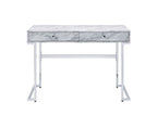 White Writing Desk with Two Drawers - 42-inch