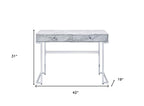 White Writing Desk with Two Drawers - 42-inch
