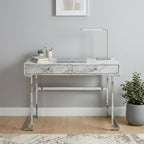 White Writing Desk with Two Drawers - 42-inch