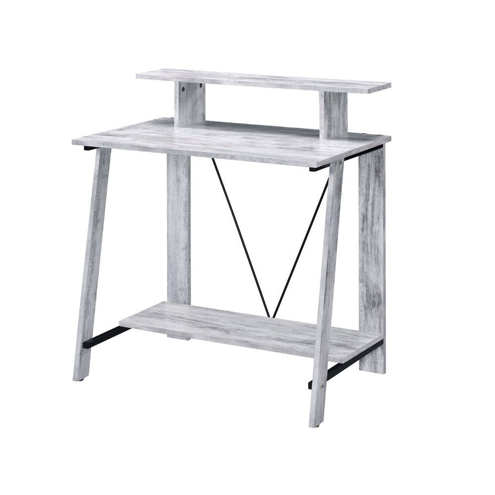 Antiqued White Writing Desk - 32-inch
