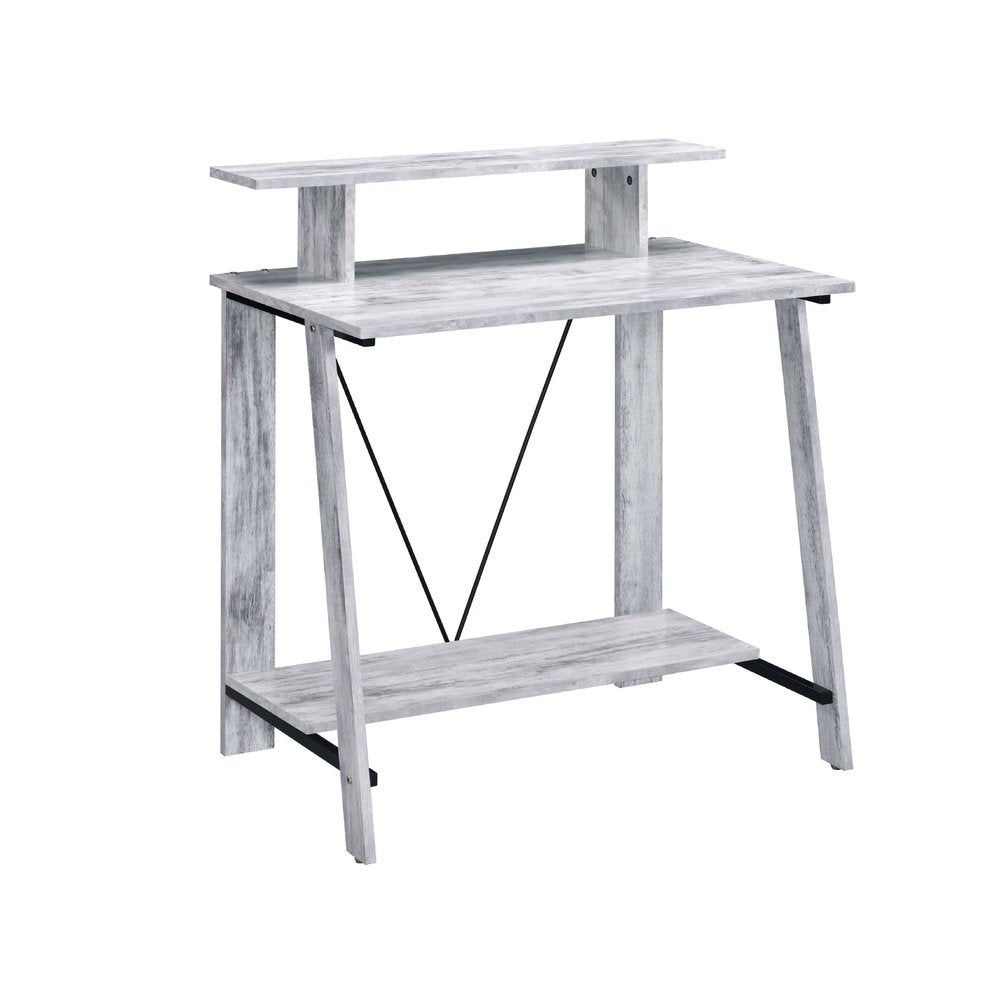 Antiqued White Writing Desk - 32-inch