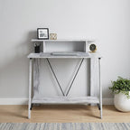 Antiqued White Writing Desk - 32-inch