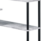 Antiqued White L Shape Writing Desk - 39-inch