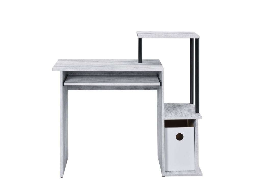Antiqued White Computer Desk - 37-inch