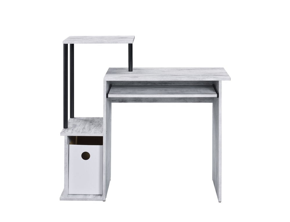 Antiqued White Computer Desk - 37-inch
