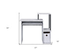 Antiqued White Computer Desk - 37-inch
