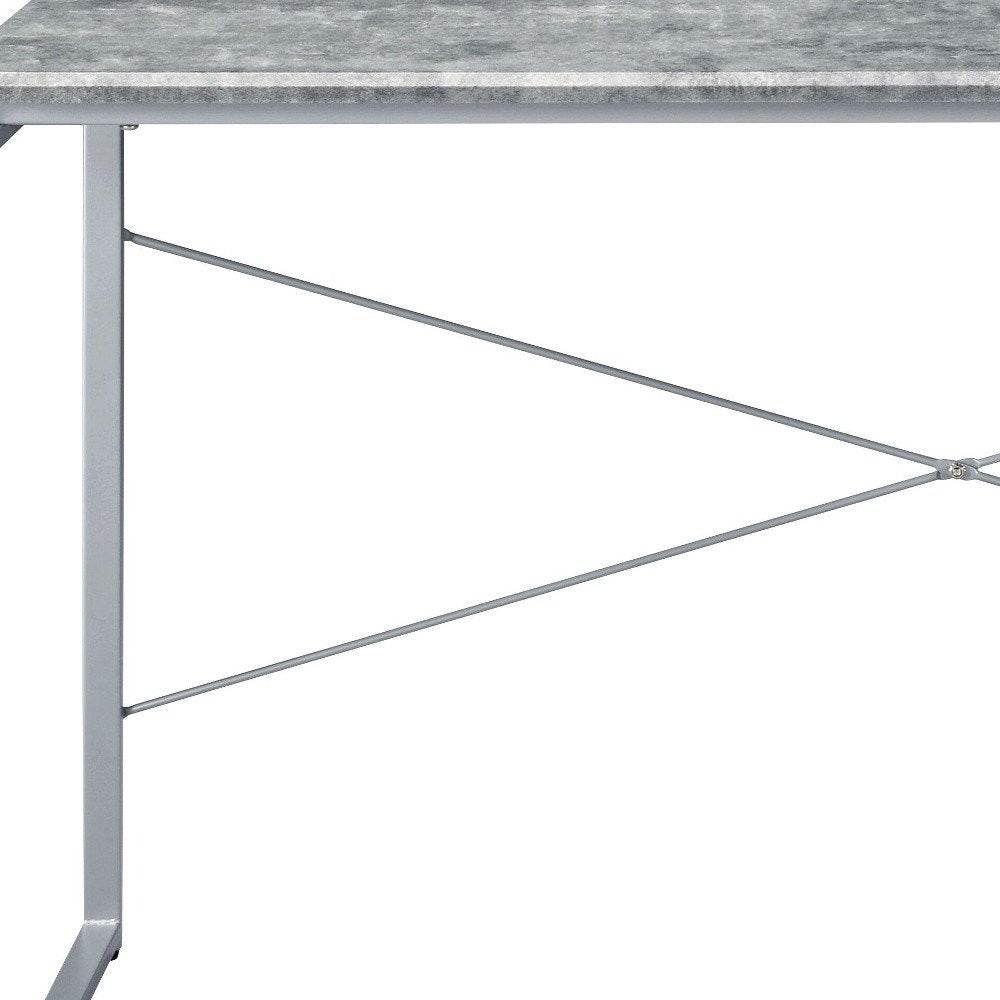Gray and Black Writing Desk - 47-inch