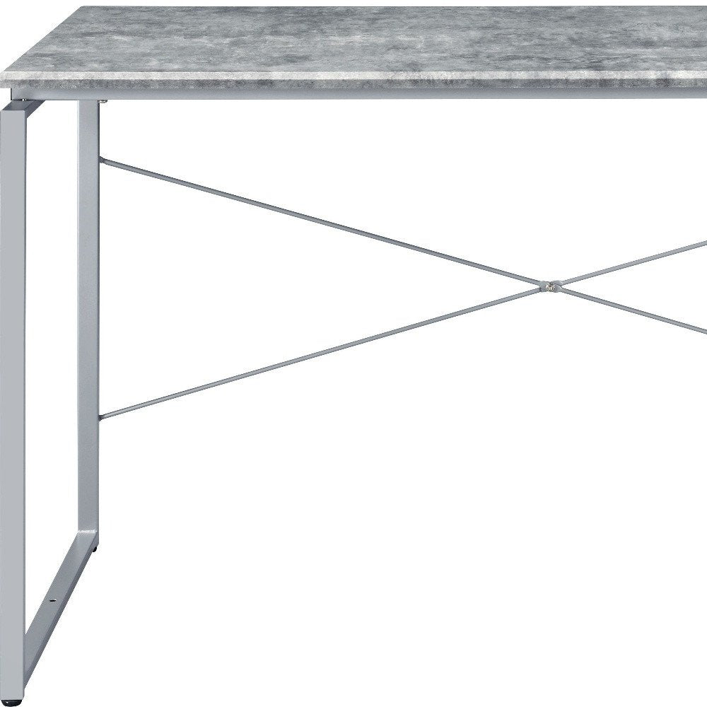 Gray and Black Writing Desk - 47-inch