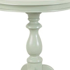 Antique Ivory Manufactured Wood Round End Table - 25-inch