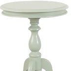 Antique Ivory Manufactured Wood Round End Table - 25-inch