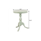 Antique Ivory Manufactured Wood Round End Table - 25-inch