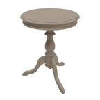 Taupe Gray Manufactured Wood Round End Table - 25-inch