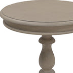 Taupe Gray Manufactured Wood Round End Table - 25-inch