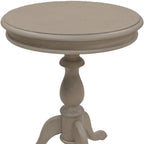 Taupe Gray Manufactured Wood Round End Table - 25-inch