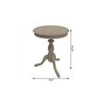 Taupe Gray Manufactured Wood Round End Table - 25-inch