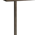 Oak and Black Distressed Solid Wood and Steel Frame End Table - 25-inch