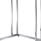 Chrome and Clear Glass Square End Table - 25-inch