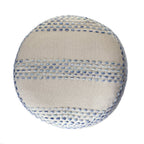 Blue Cotton Blend Ottoman - 18-inch