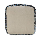 Black Upholstery Geometric Pouf Ottoman - 16-inch