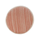 Pink Fabric Cylinder Striped Pouf Ottoman - 18-inch