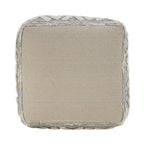 Gray Upholstery Pouf Ottoman - 16-inch