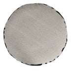 Black Abstract Cylinder Pouf Ottoman - 18-inch