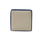 Blue Cotton Patchwork Pouf Ottoman - 18-inch