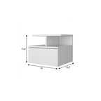 Wood One Drawer Floating Nightstand - 12-inch