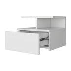 Wood One Drawer Floating Nightstand - 12-inch
