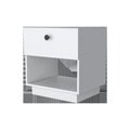 White Wood One Drawer Nightstand with Integrated Tech - 20-inch
