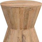 Wood Brown and Brown Wood Solid Wood Round End Table - 18-inch