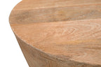 Wood Brown and Brown Wood Solid Wood Round End Table - 18-inch