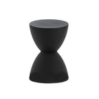 Black Heavy Duty Plastic Hourglass Outdoor Side Table - 17-inch