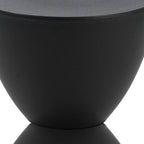 Black Heavy Duty Plastic Hourglass Outdoor Side Table - 17-inch