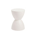 White Heavy Duty Plastic Hourglass Indoor Outdoor Side Table - 12-inch