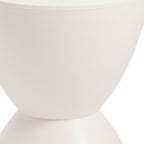 White Heavy Duty Plastic Hourglass Indoor Outdoor Side Table - 12-inch