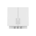 White Wood Wall Mounted Utlity Cabinet with Two Doors - 26-inch