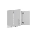 White Wood Wall Mounted Utlity Cabinet with Two Doors - 26-inch