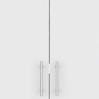 White Wood Wall Mounted Utlity Cabinet with Two Doors - 26-inch