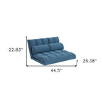 Blue Futon Convertible Sleeper Loveseat and Toss Pillows - 45-inch