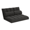 Gray Futon Convertible Sleeper Loveseat and Toss Pillows - 45-inch
