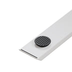 Adjustable Natural and White Wood and Stainless Steel Rolling Computer Desk
