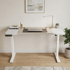 Adjustable Brown and White Standing Desk - 63-inch